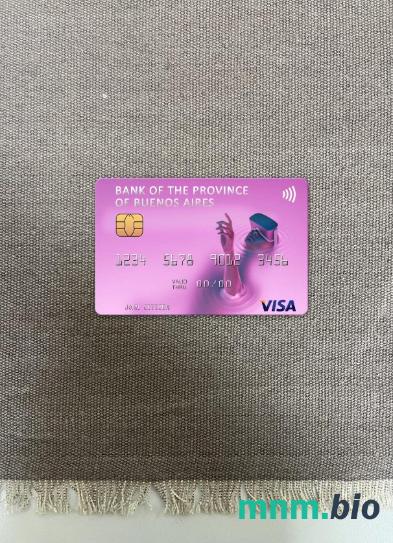 Argentina bank of the Province of Buenos Aires wygląd zdjęcia karty wizowej skan PSD + zdjęcie